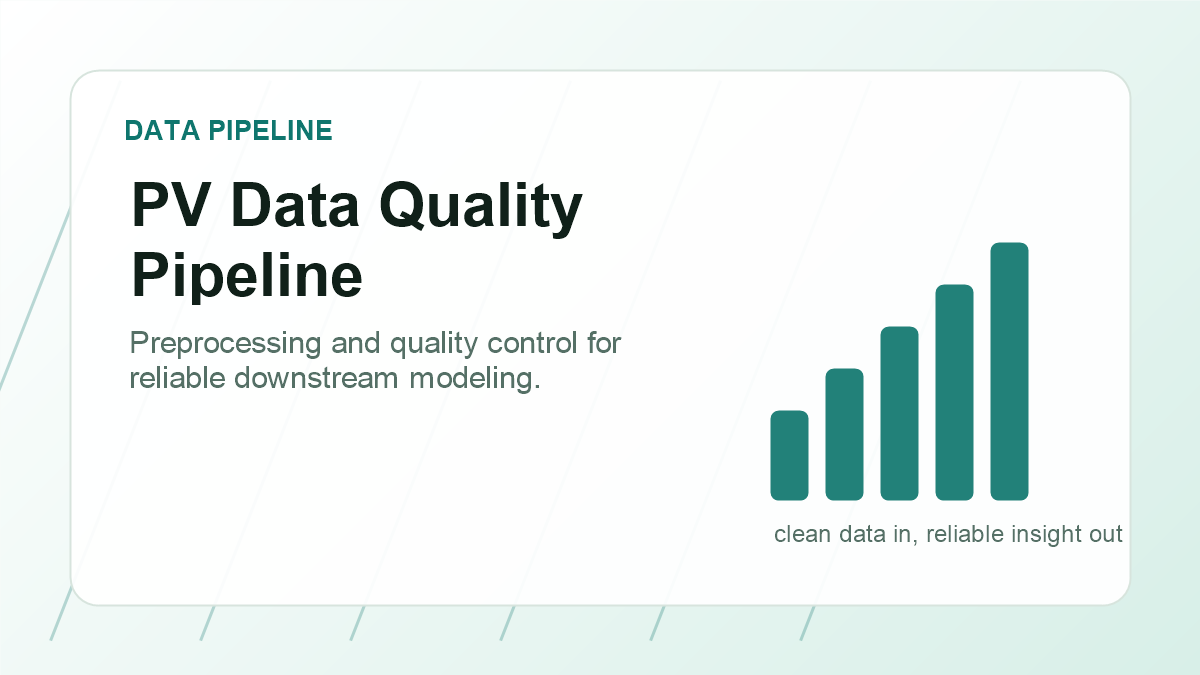 Preview graphic for a PV data quality pipeline